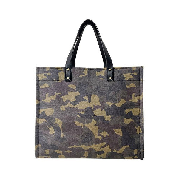 Campbell Tote Camo   Choose Your Strap
