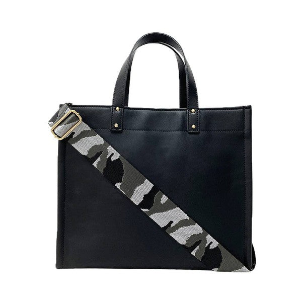 Campbell Tote Camo   Choose Your Strap